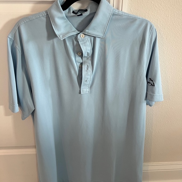 Peter Millar light blue golf polo large - Picture 1 of 3